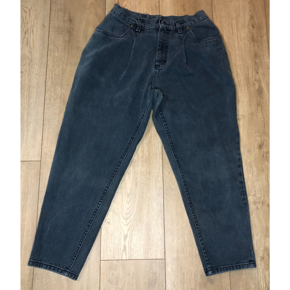 VTG LL bean Jeans Womens‎ 10 Blue Double L Relaxed Fit High Rise Tapered Leg Y2K